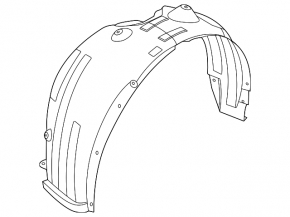Front left fender liner for Kia EV6 22-24 Light, wind, first edition