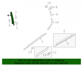 Rear left side door trim for Audi Q5 8R 09-17