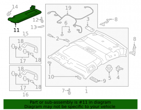 Left visor Mazda 3 19 - gray, without hook