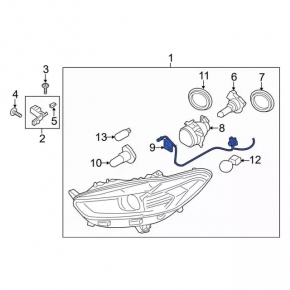 Underhood wiring with fuse box for Ford Fusion mk5 13-14 1.5T