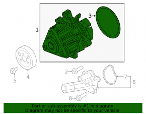 Water pump Lincoln MKZ 17-20 2.0T
