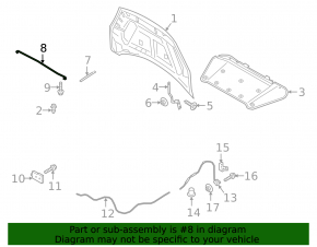 Support bonnet stop Ford Escape MK4 20-24