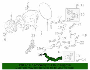 Radiator cooling hose for Land Rover Discovery 17-20 3.0d