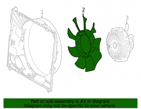 Lexus LX 22-26 Cooling Fan Impeller