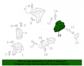 Left engine mount Hyundai Tucson 16-18 1.6 FWD