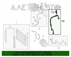 Air conditioning tube compressor-heater first Mercedes GLA 17-20