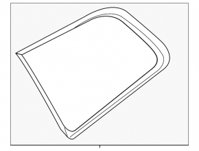 Rear left solid glass vent Volvo XC60 18-23 without tv tuner