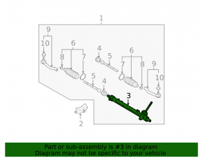 Nissan Rogue 2010 steering rack