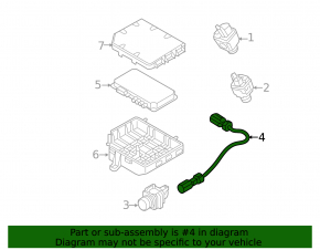 Wire for the front camera of the Audi A6 C7 16-18 rest.