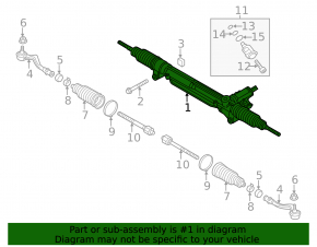Steering rack for Audi A8 10-13 pre-restyling