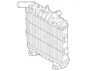 Additional left radiator for Audi S6 19-25 2.9