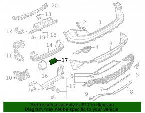 Rear bumper central absorber for Audi Q8 19-25