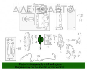 Front right hub Dodge Challenger 09-23