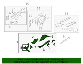 Subaru Impreza 24-26 left fender apron outer panel