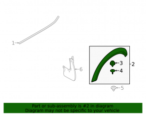 Rear right wing arch trim Mini Cooper F56 3d 14-21 structure