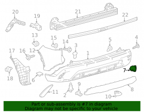 Toyota Corolla Cross 22-26 L, LE, XLE rear bumper tow hook cap