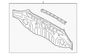 Subaru Impreza 4d 17-23 rear panel white