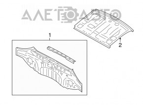 Subaru Impreza 4d 17-23 rear panel white