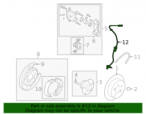 ABS sensor rear right Hyundai Sonata 11-15
