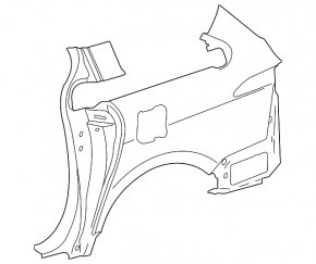 Quarter wing rear left Toyota Sienna 21-25