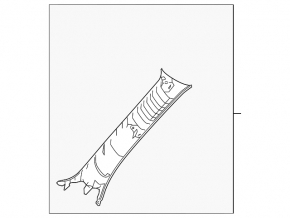 Upper left front pillar trim for Lexus IS 14-16 black