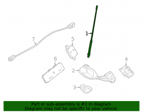 Antenna rod Mini Cooper Countryman R60 10-16