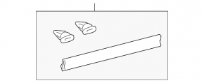 Rear left lower door seal Lexus CT200h 11-17