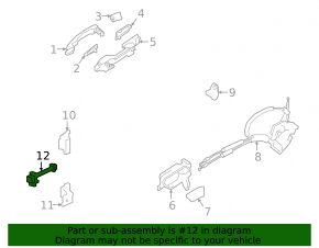 Door limiter rear left Nissan Altima 19-24