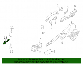 Door limiter rear left Nissan Rogue 21-23 JP built