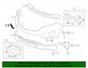 Chevrolet Equinox 18-21 Front Bumper Tow Hook Cap