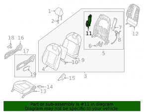 Hyundai Ioniq 5 22-24 passenger seat height adjustment motor