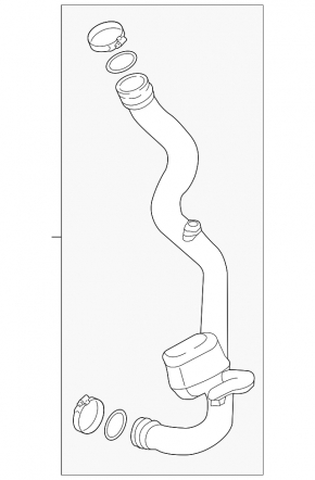 Left intercooler pipe for Audi A5 F5 21-25 MHEV