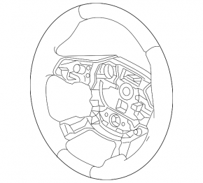 Bare steering wheel for Ford Focus mk3 11-14 pre-restyling