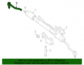 Steering tip left Nissan Murano z51 09-14 FWD CTR