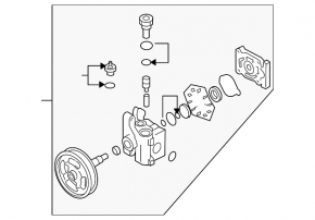 Power steering pump Mazda CX-7 06-09