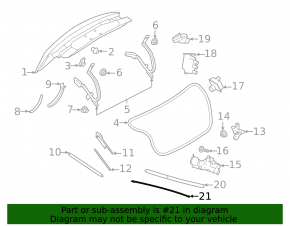 Upper Foot Tailgate Opening Sensor for Lincoln Corsair 20-26