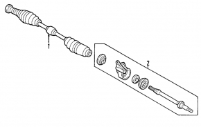 Drive half shaft front right Mazda3 2.3 03-08