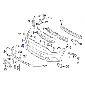 Ford Mustang mk6 15-17 Front Bumper Tow Hook Cap
