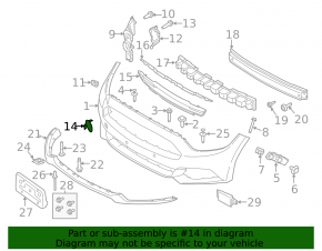 Ford Mustang mk6 15-17 Front Bumper Tow Hook Cap