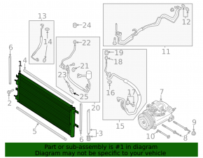 Air conditioner radiator condenser Ford Fusion mk5 13-20 2.5 AVA
