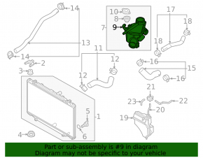 Mazda CX-5 19-25 2.5T Coolant Expansion Tank Without Cap