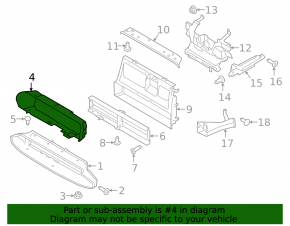 Jaguar I-Pace 19-23 large upper radiator deflector