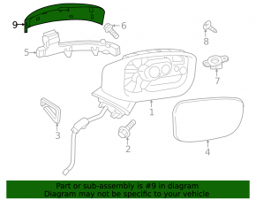 Left side mirror cover for Mazda CX-50 23-25