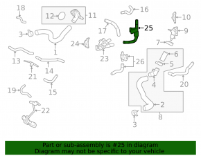 Cooling system pipe Toyota Camry v70 18-24