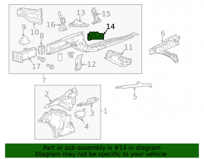 Upper Right Fender Bracket Cadillac ATS 13-19