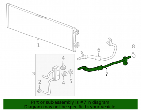 Automatic transmission oil cooling system pipe Chevrolet Volt 16 - return