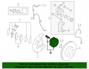 Front left hub Subaru Impreza 17-23 GK