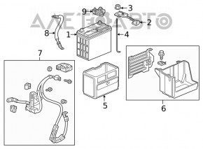 Battery terminal negative Honda Civic X FC 16-21 with sensor