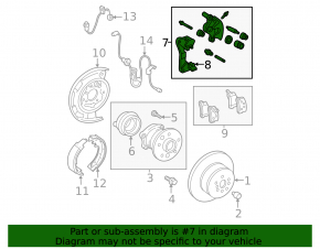 Rear left caliper assembly for Toyota Avalon 2005-2007