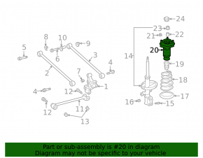 Shock absorber support rear left Lexus RX300 98-03